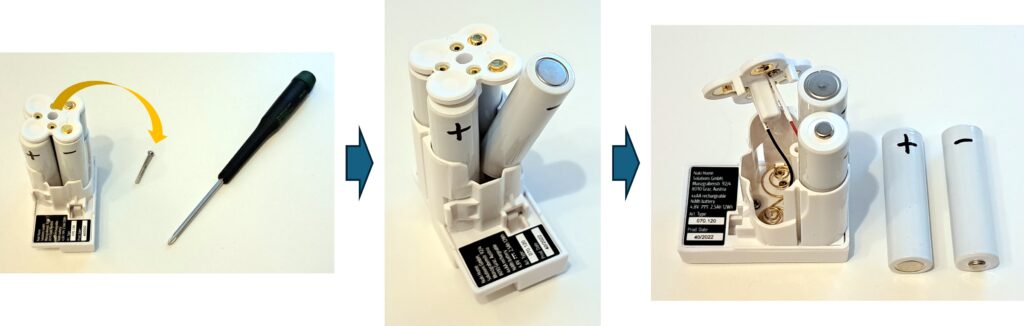 NUKI Akku Halterung aufgeschraubt