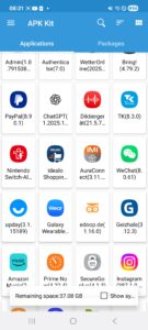 APK Kit - App selection