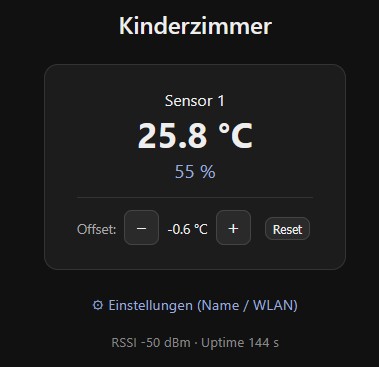 ESP8266 room climate sensor - Offset config